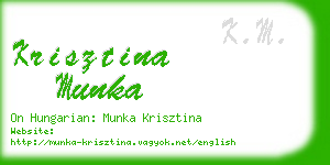 krisztina munka business card